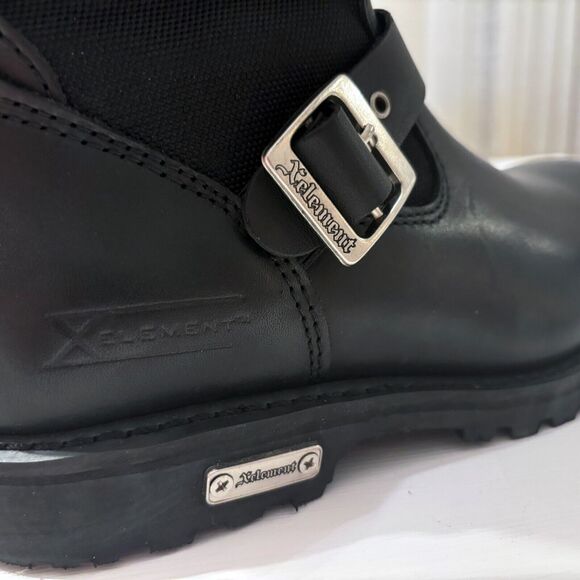 Xelement Women's Black Tribal Skull Leather Motorcycle Riding Boots Size 8 - Picture 12 of 14